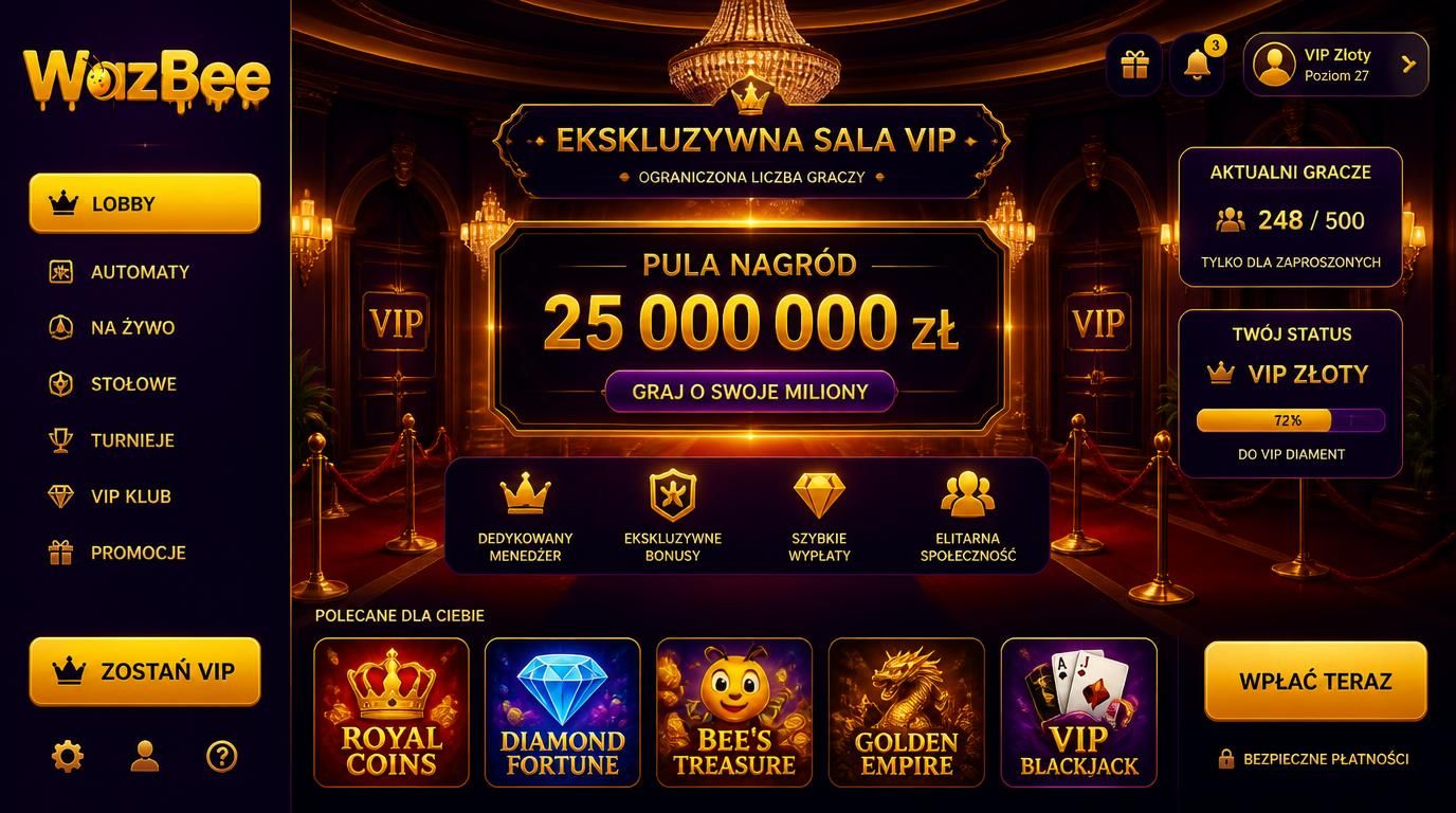 Ekskluzywna sala VIP dla turniejów z dużą pulą nagród