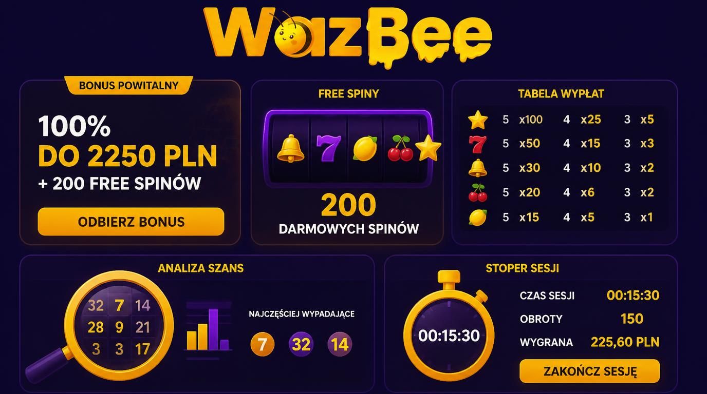 Tabela warunków bonusu z lupą i free spinami